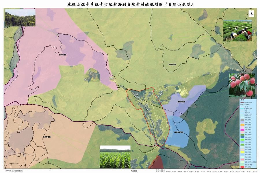 班卡乡班卡行政村海别自然村村域规划图（自然山水型）
